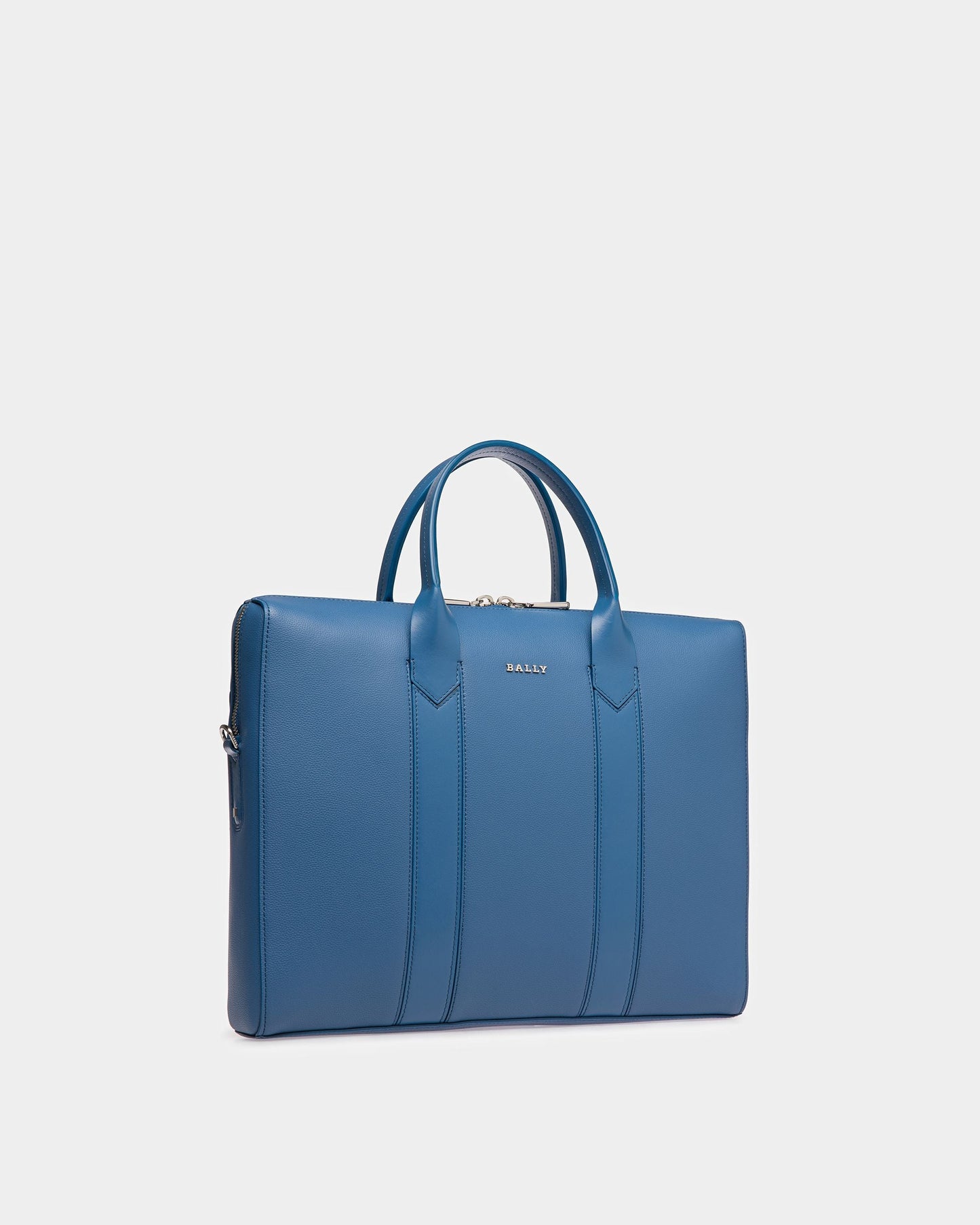 Elter Leather Business Bag In Blue Neon