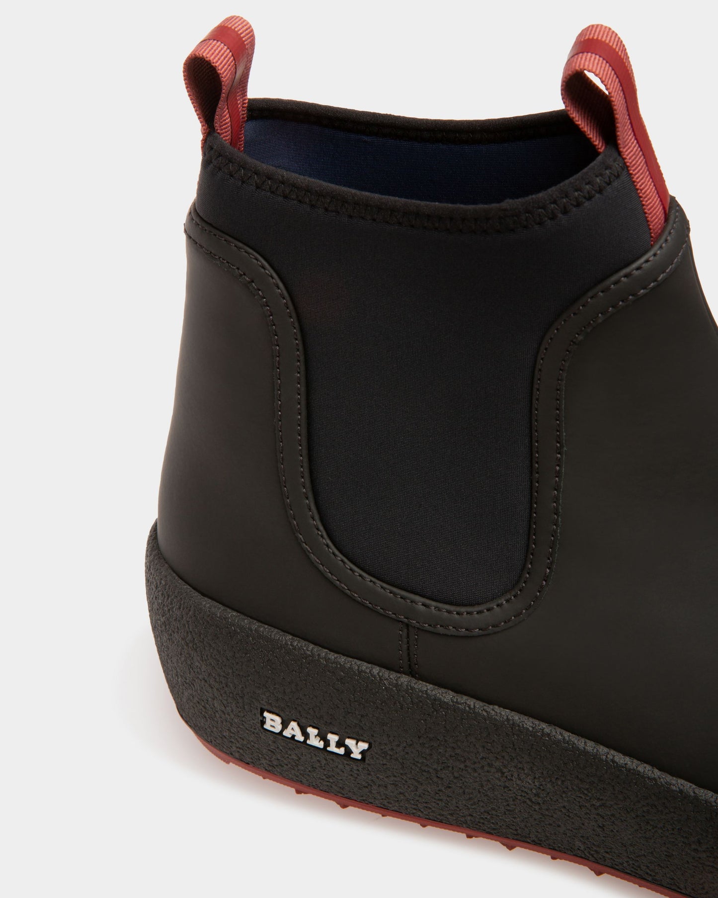 Bally Curling Booties In Black Leather