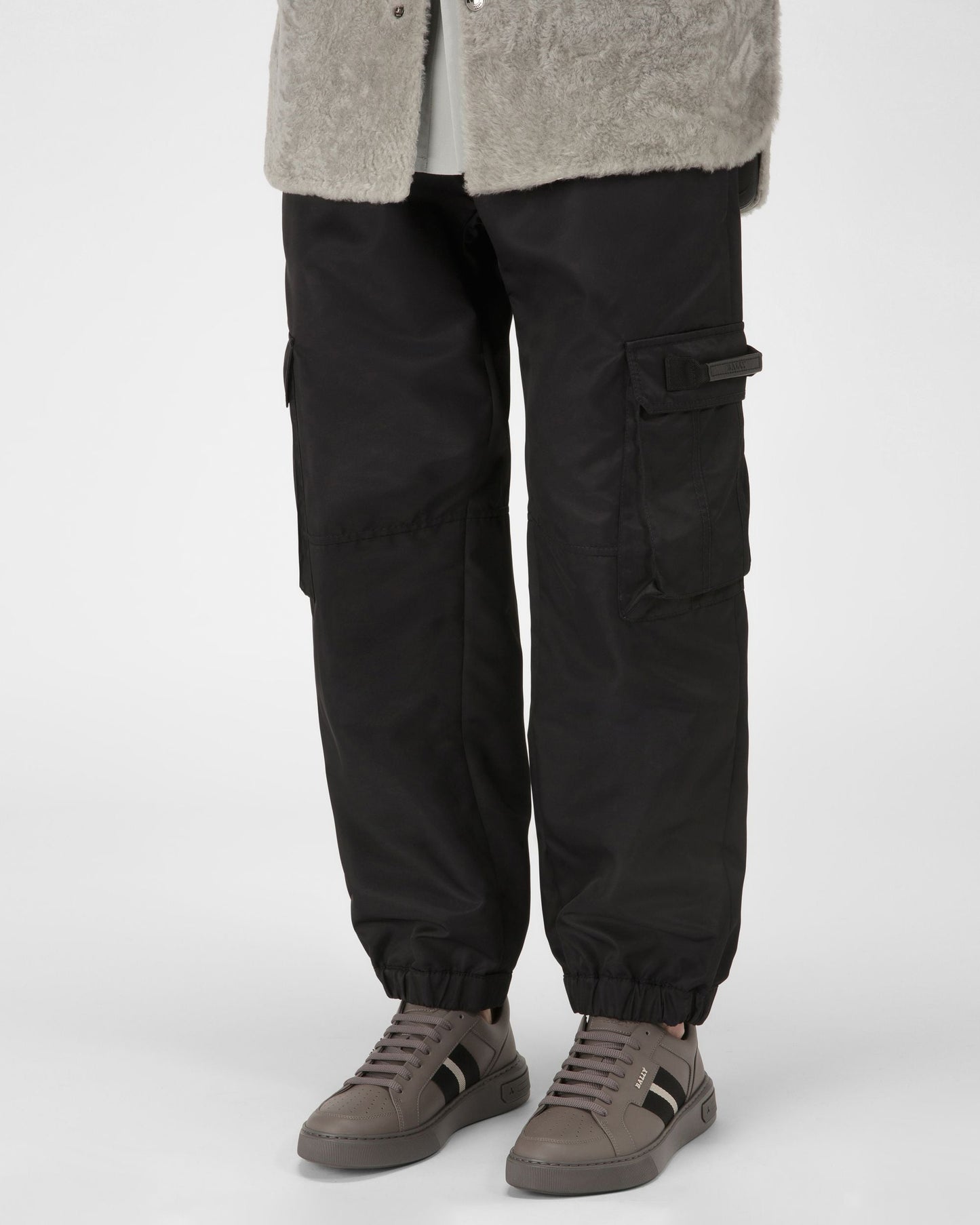 Moony Leather Sneakers In Dark Mineral