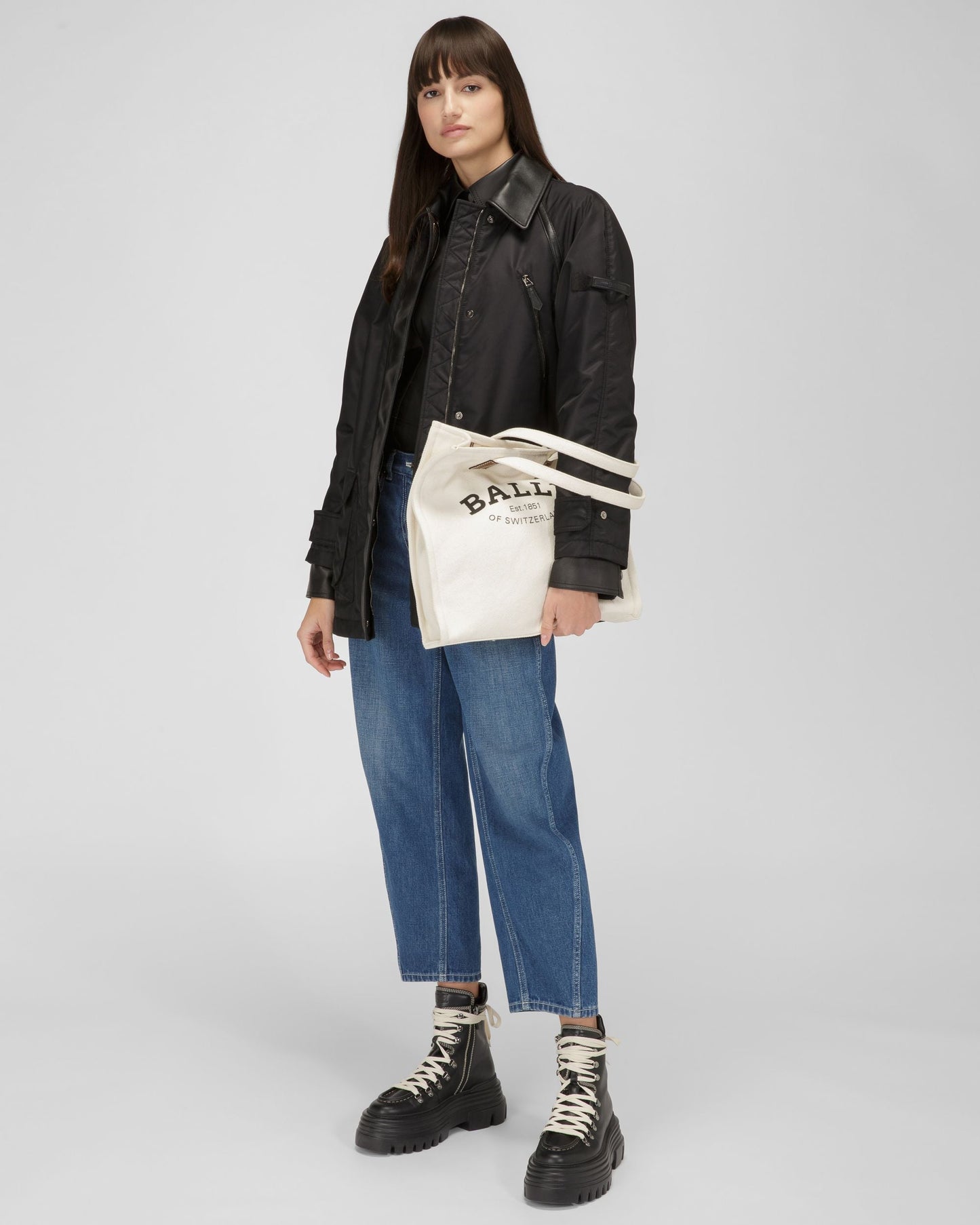 Crystalia Fabric Tote In Natural