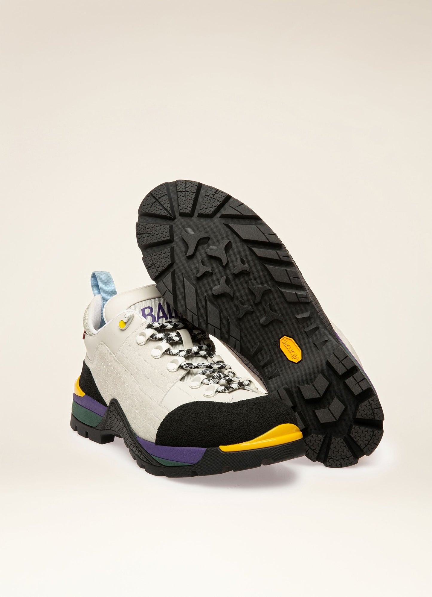 Bally Hike 2 Leather Hiking Shoes In Dusty White