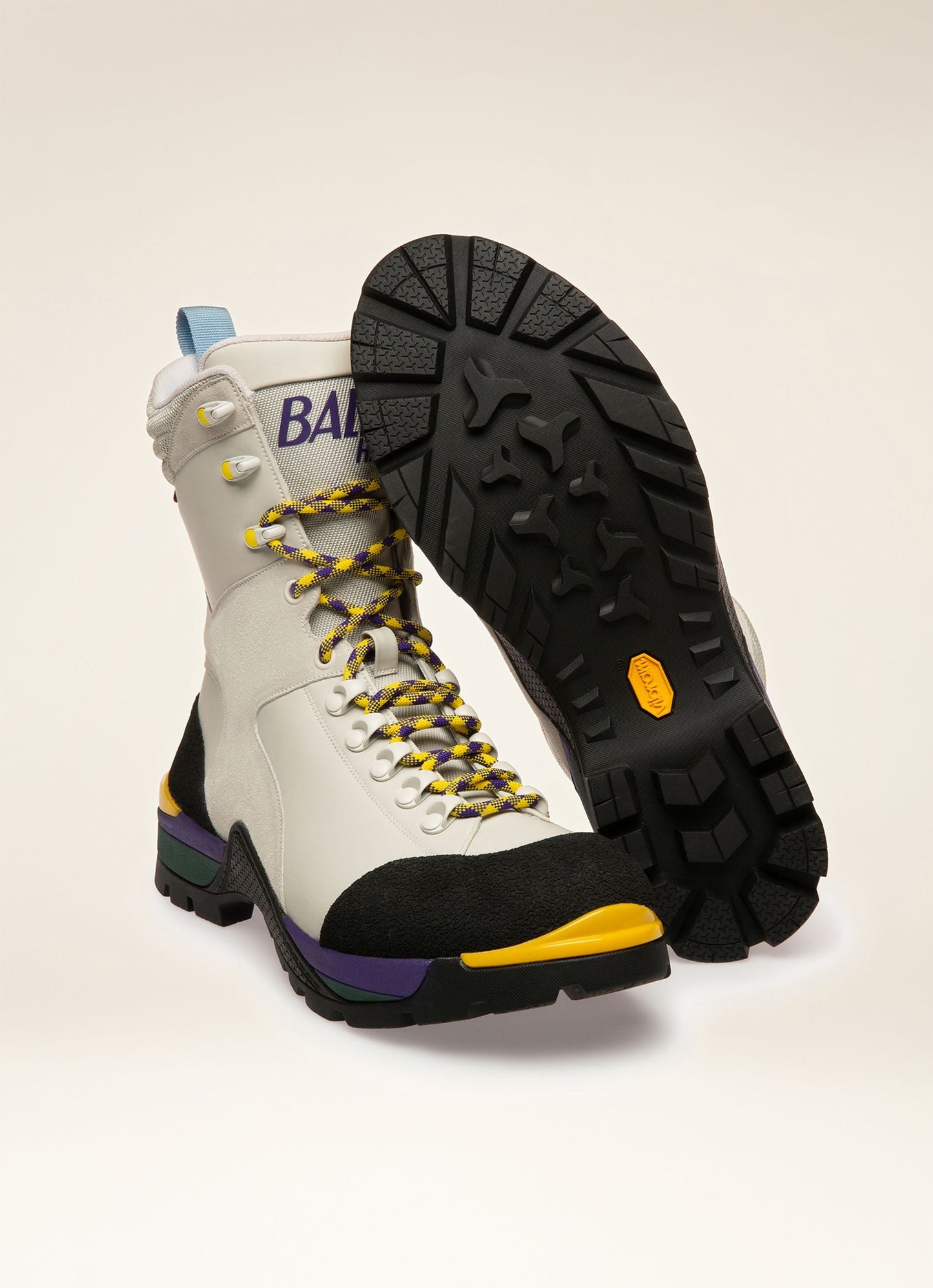 Bally Hike 1 Leather Hiking Boots In Dusty White