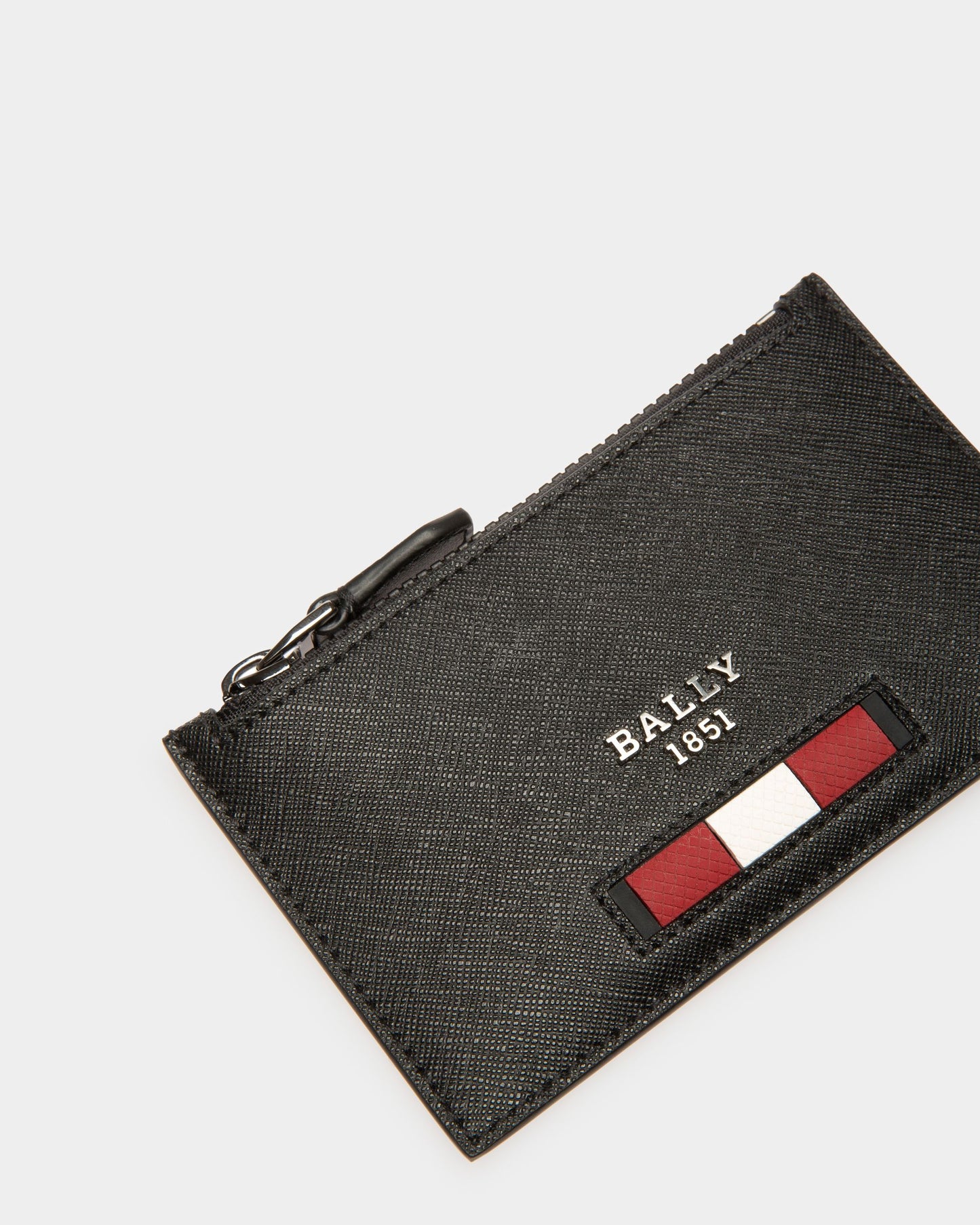 Babe Recycled Leather Business Card Holder In Black