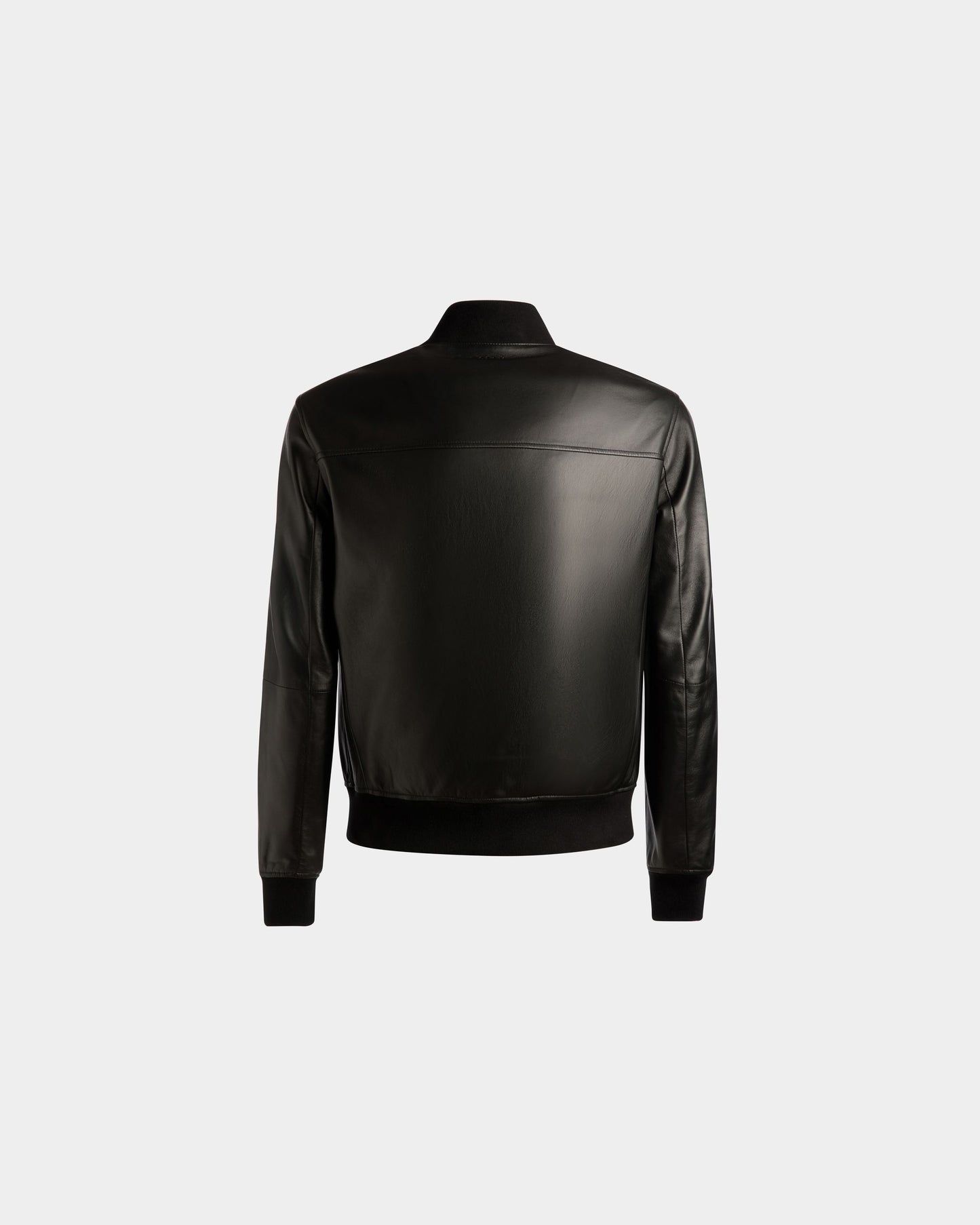 Bomber Jacket | Men's Outerwear | Black Leather | Bally | Still Life Back