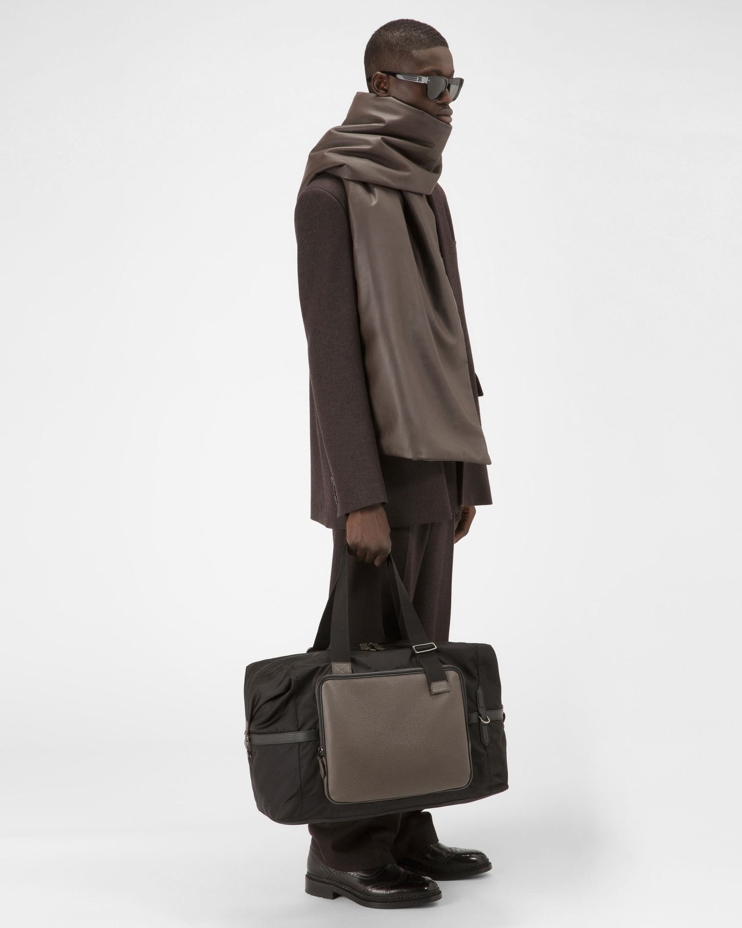 Wool Jacket In Ebony Brown