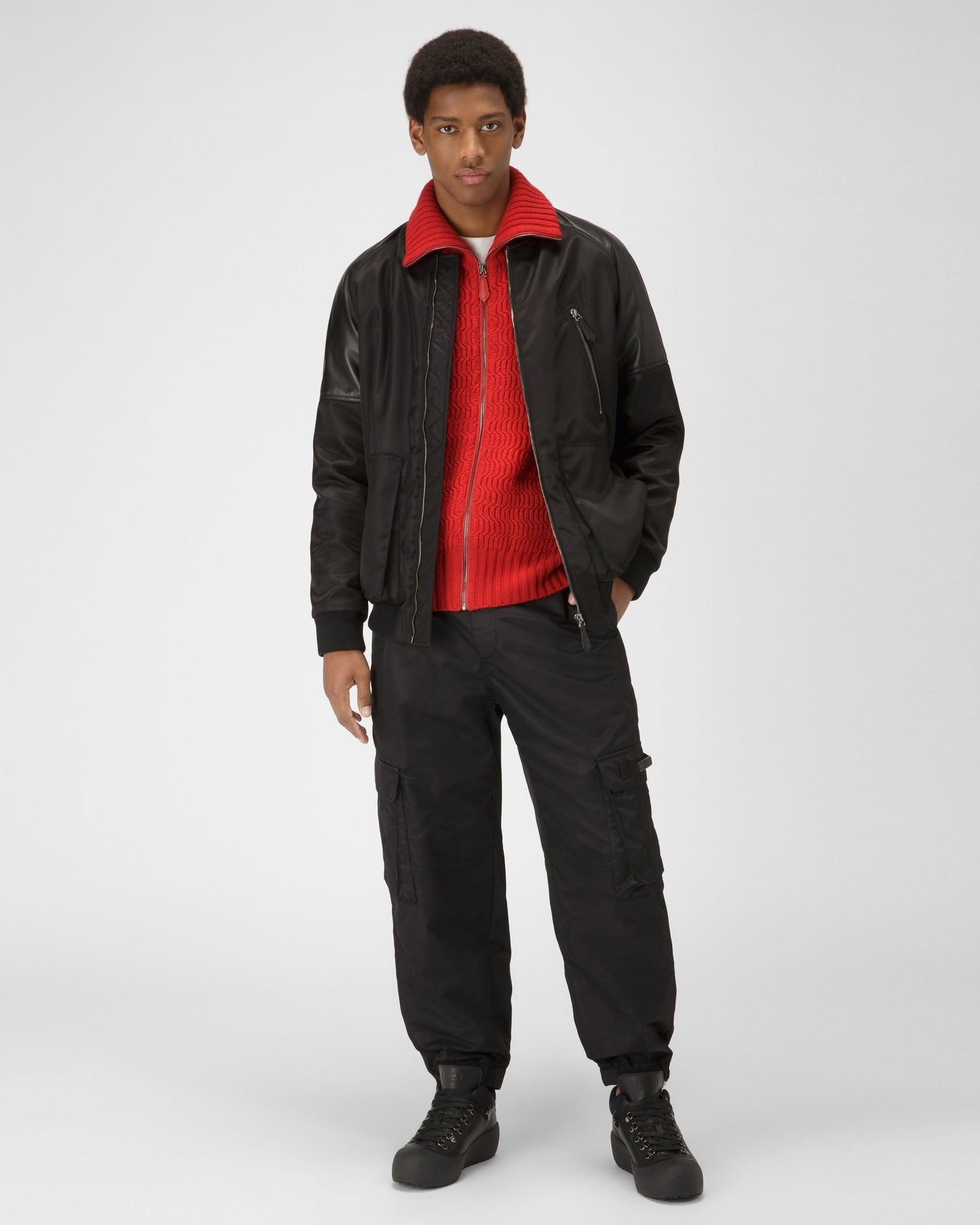 Curyal Leather Snow Boots In Black