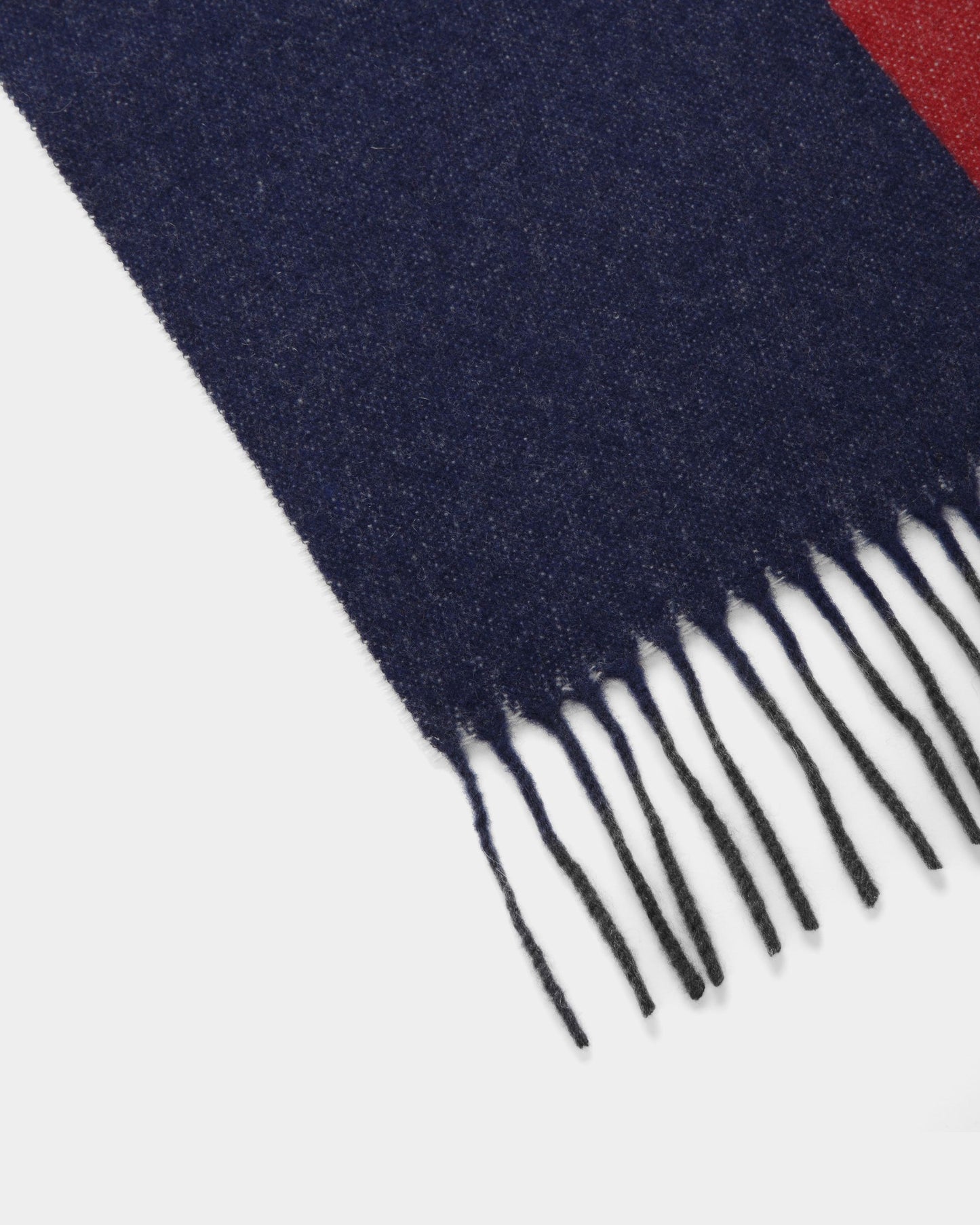 Two-Tone Logo Scarf In Deep Ruby And Marine Fabric