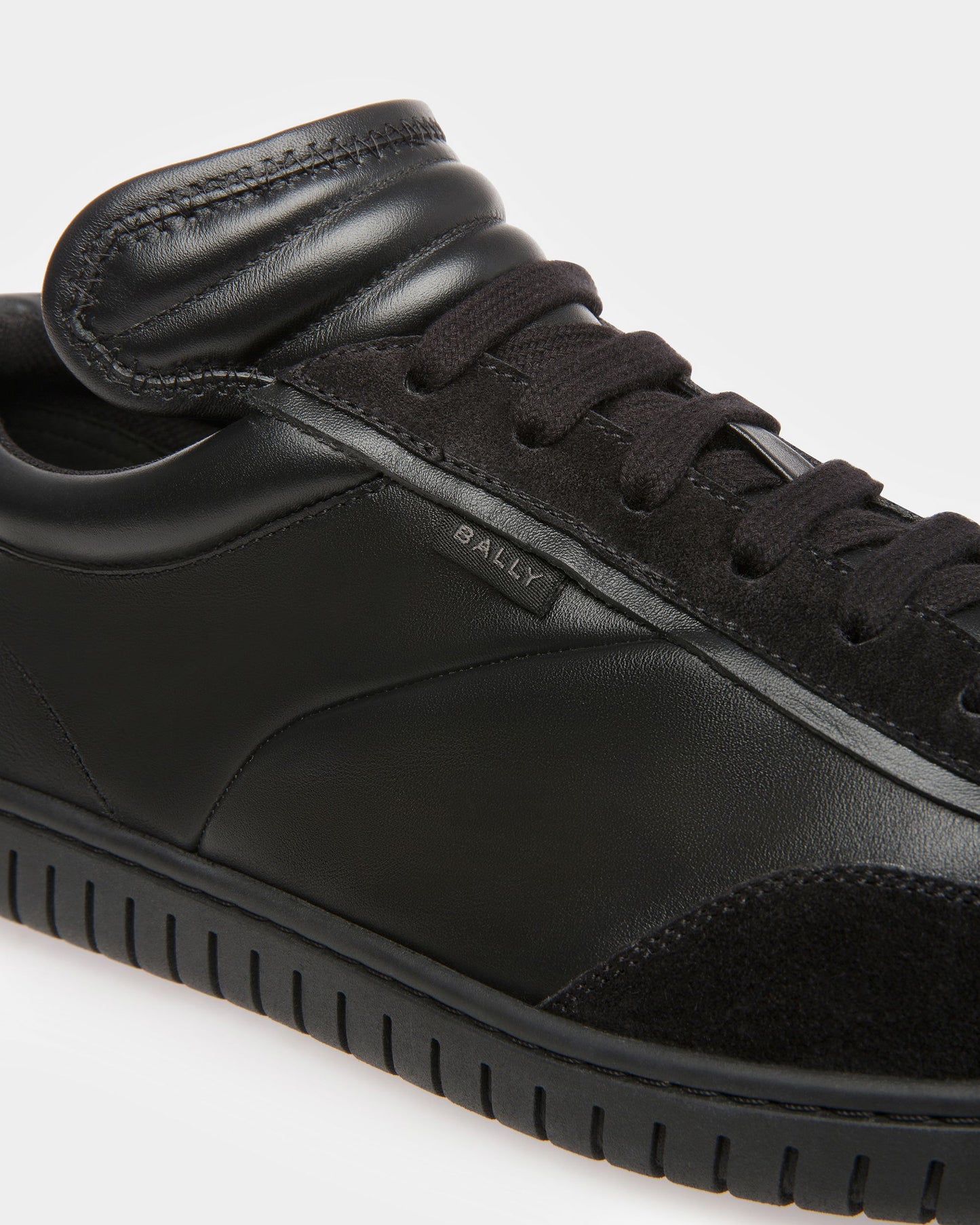 Parrel | Men's Sneakers | Black Leather | Bally | Still Life Detail