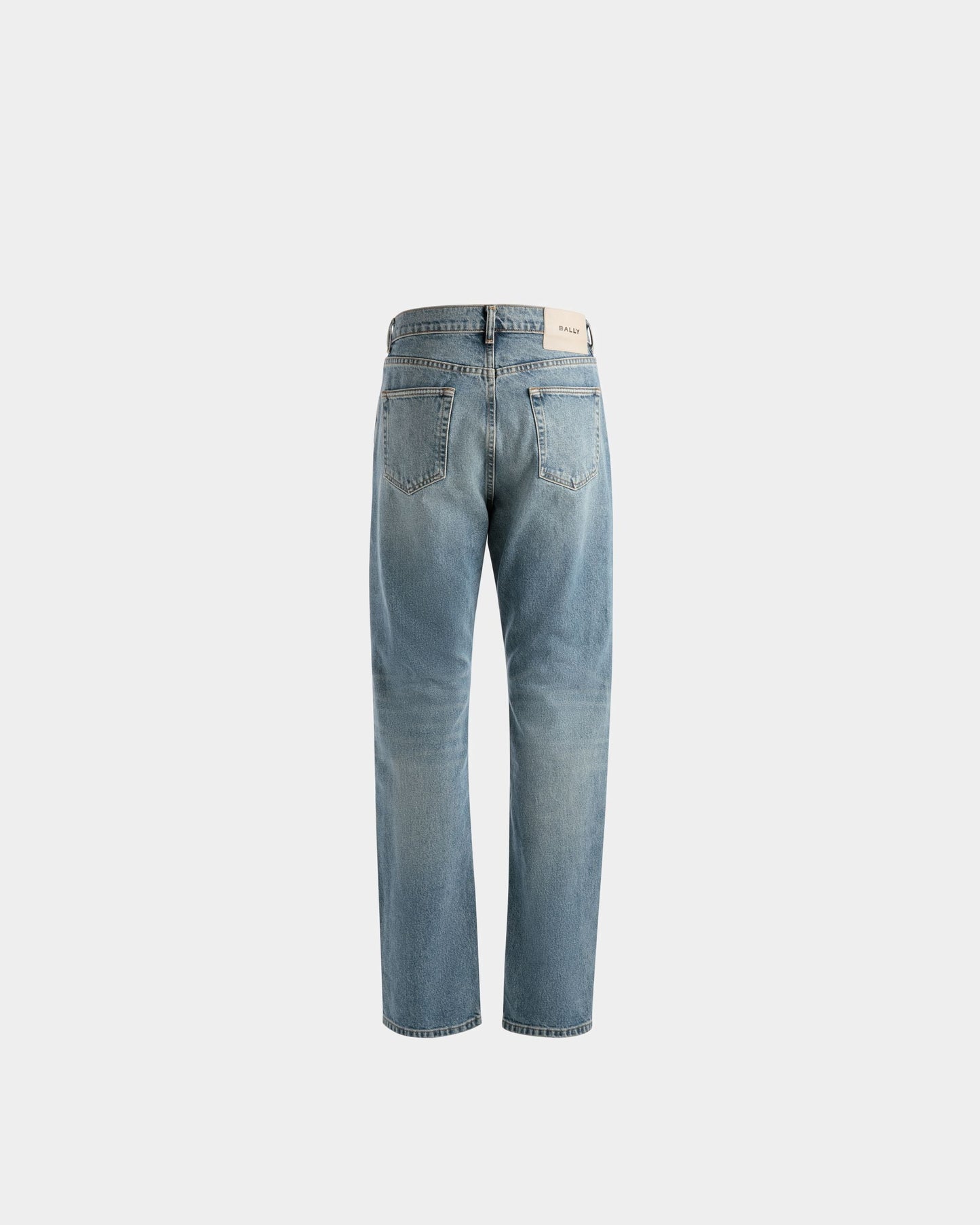 Straight Pants In Blue Denim