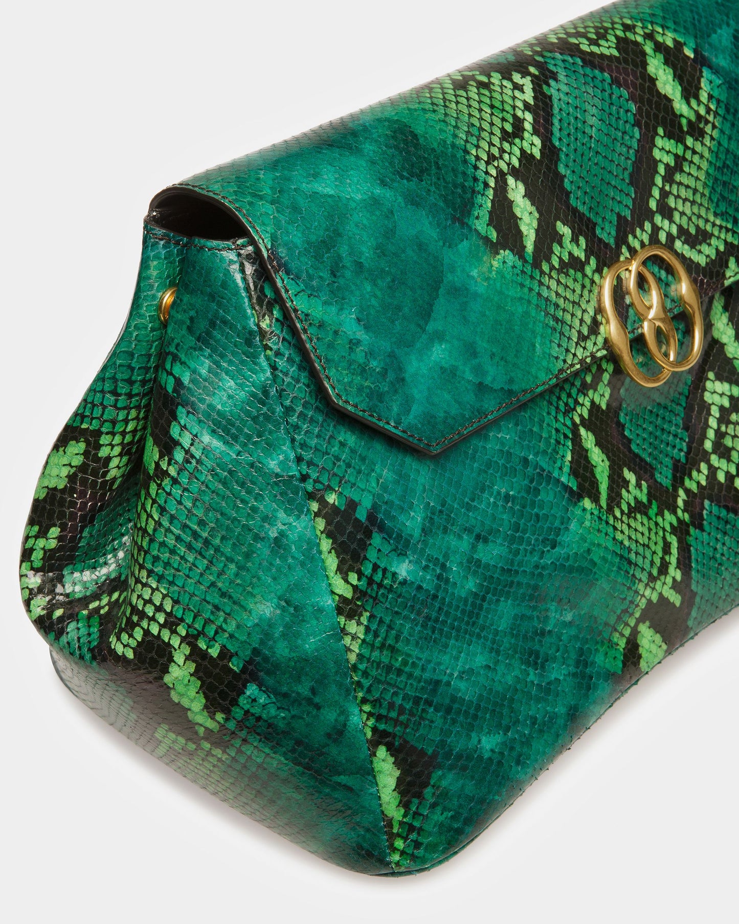Emblem Maxi Clutch In Python Print