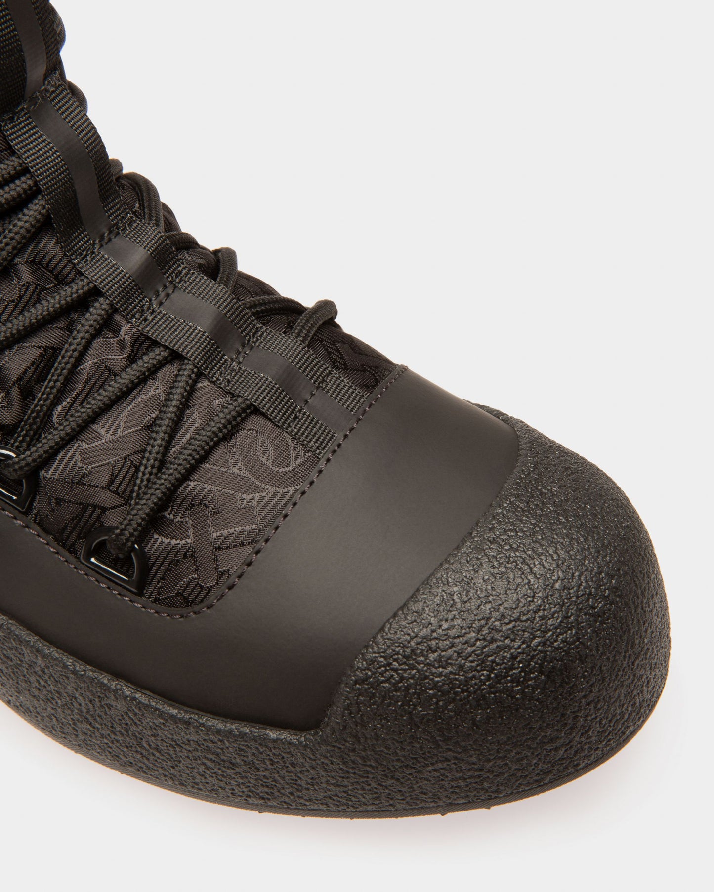 Cathye Recycled Nylon & Leather Boots In Black