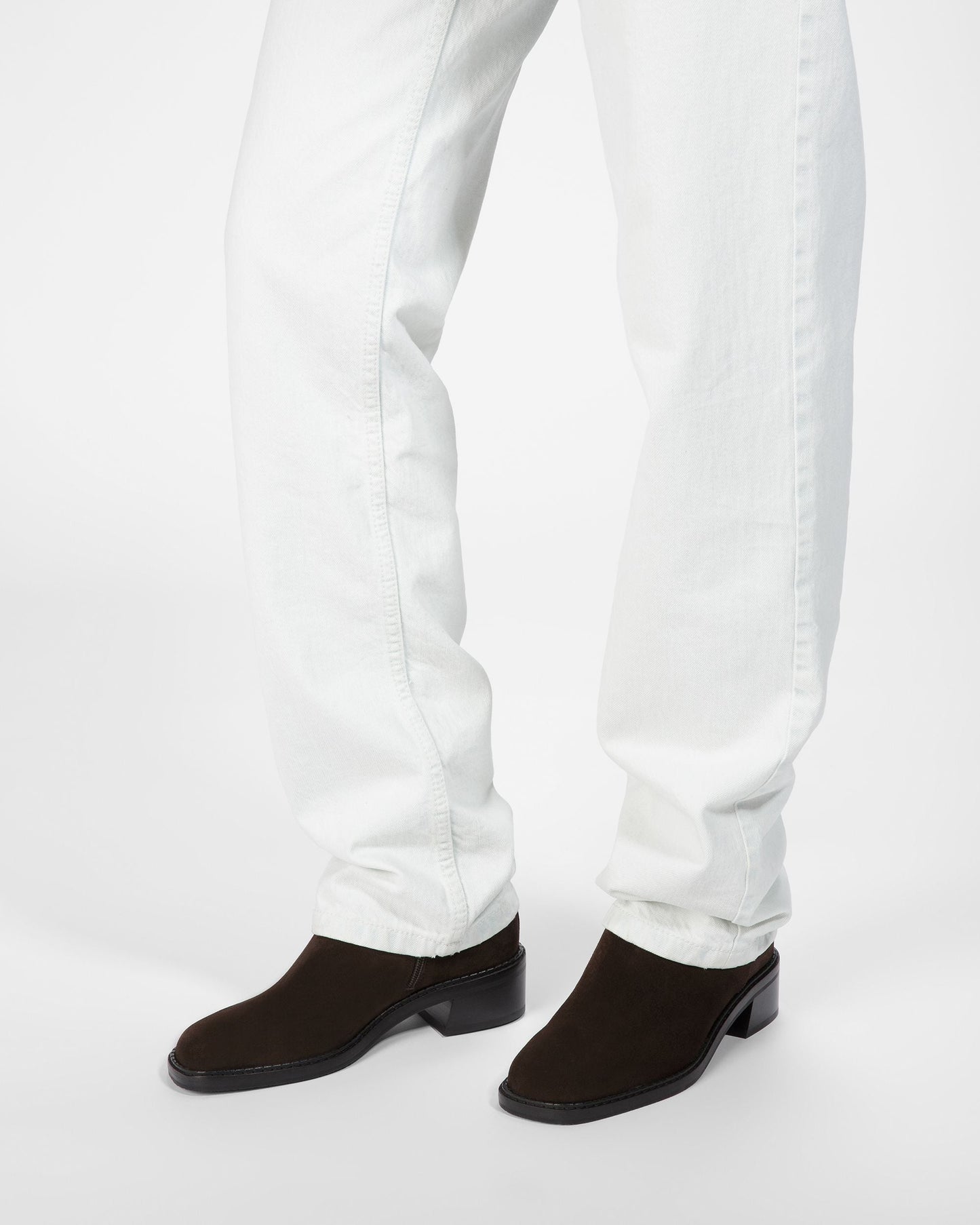 Austine Leather Boots In Ebony Brown