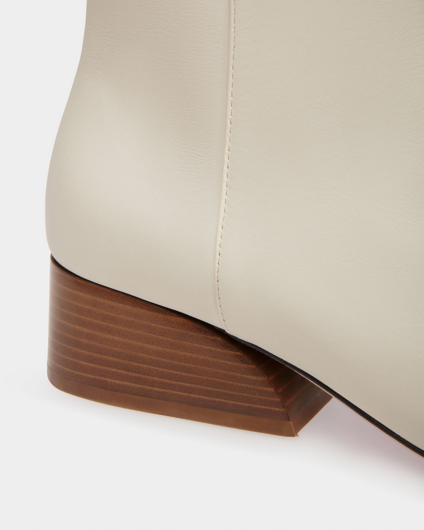 Glenda Leather Boots In Bone