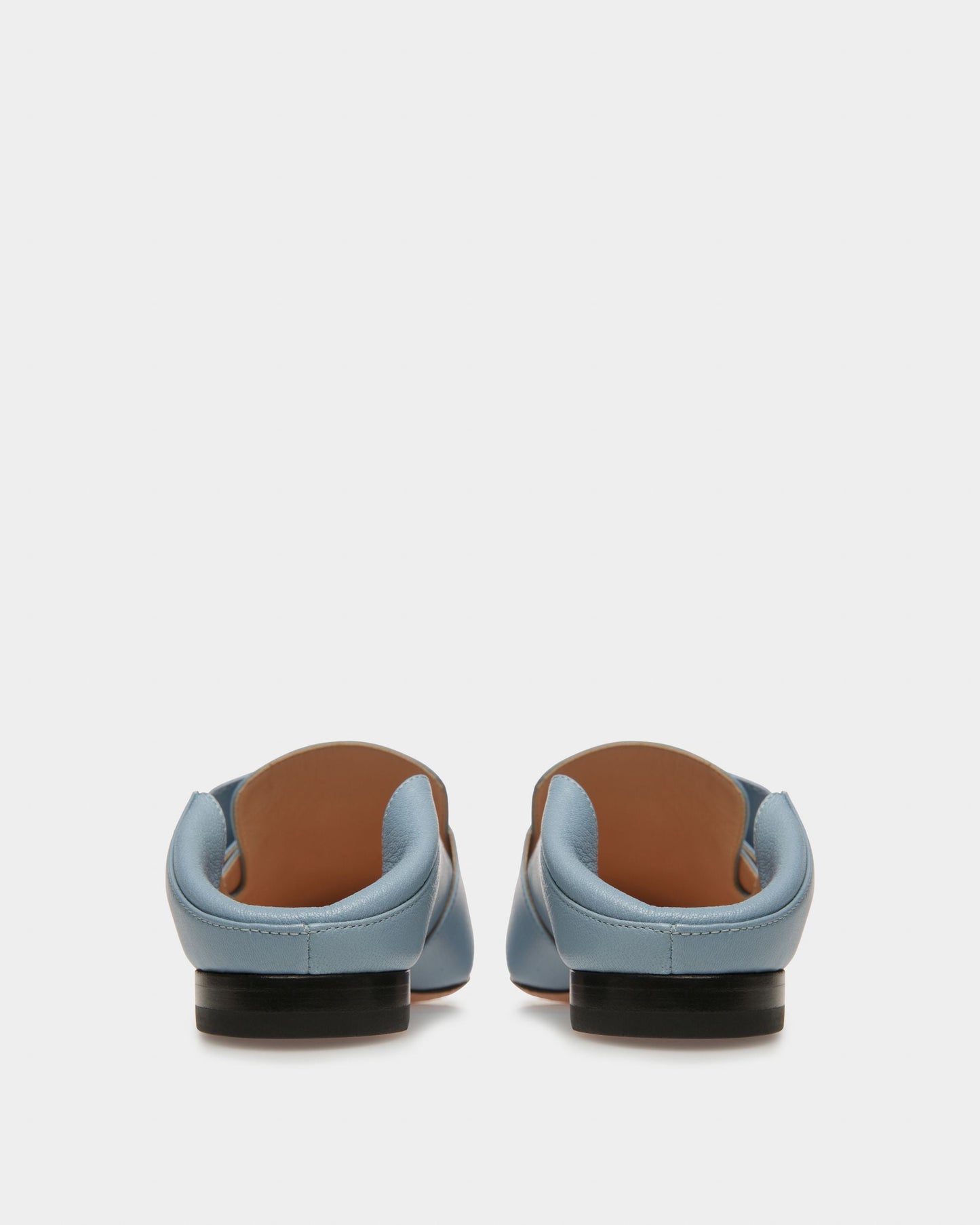 Janelle Leather Loafers In Light Blue