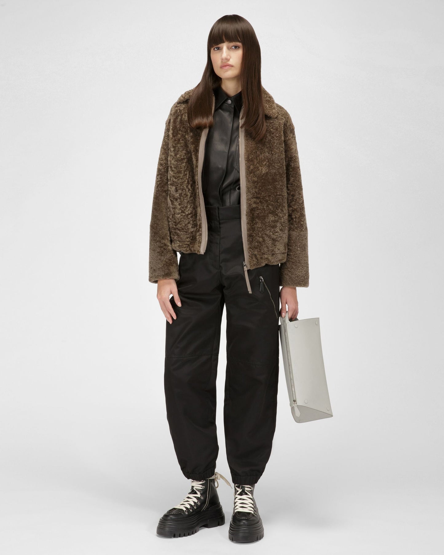 Shearling Jacket In Brown