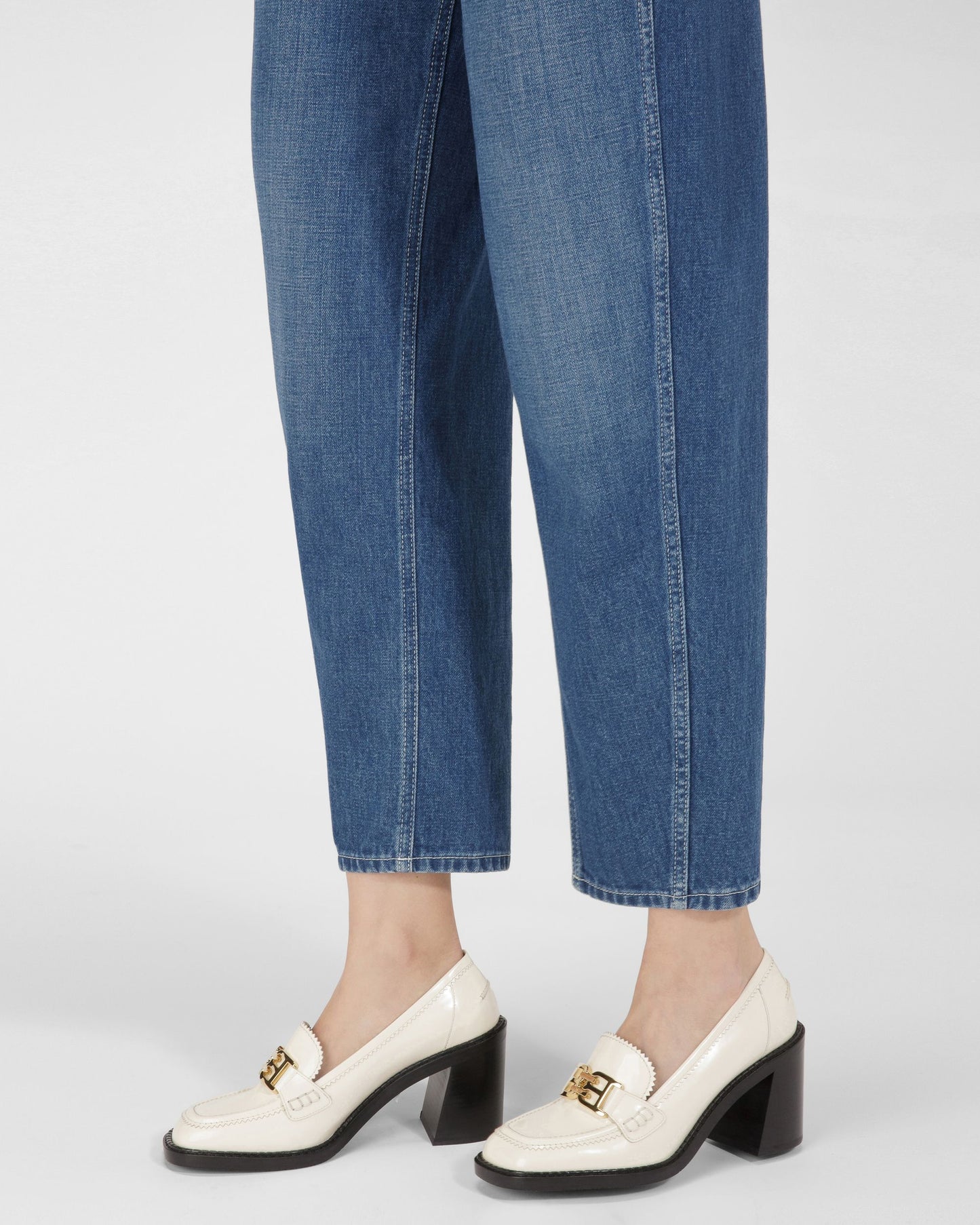 Ellyane Leather Pumps In Bone