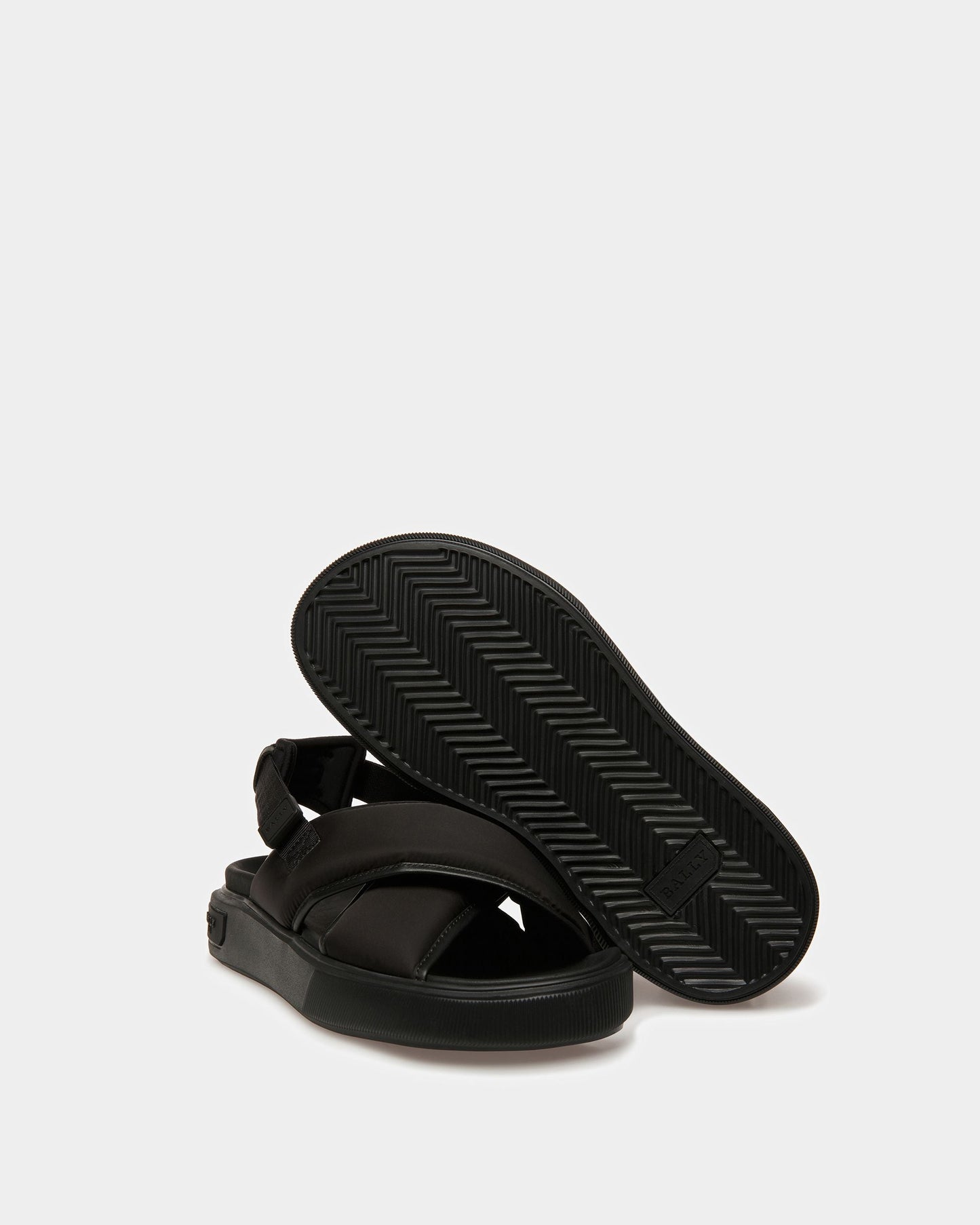Jodye Leather And Nylon Sandals In Black