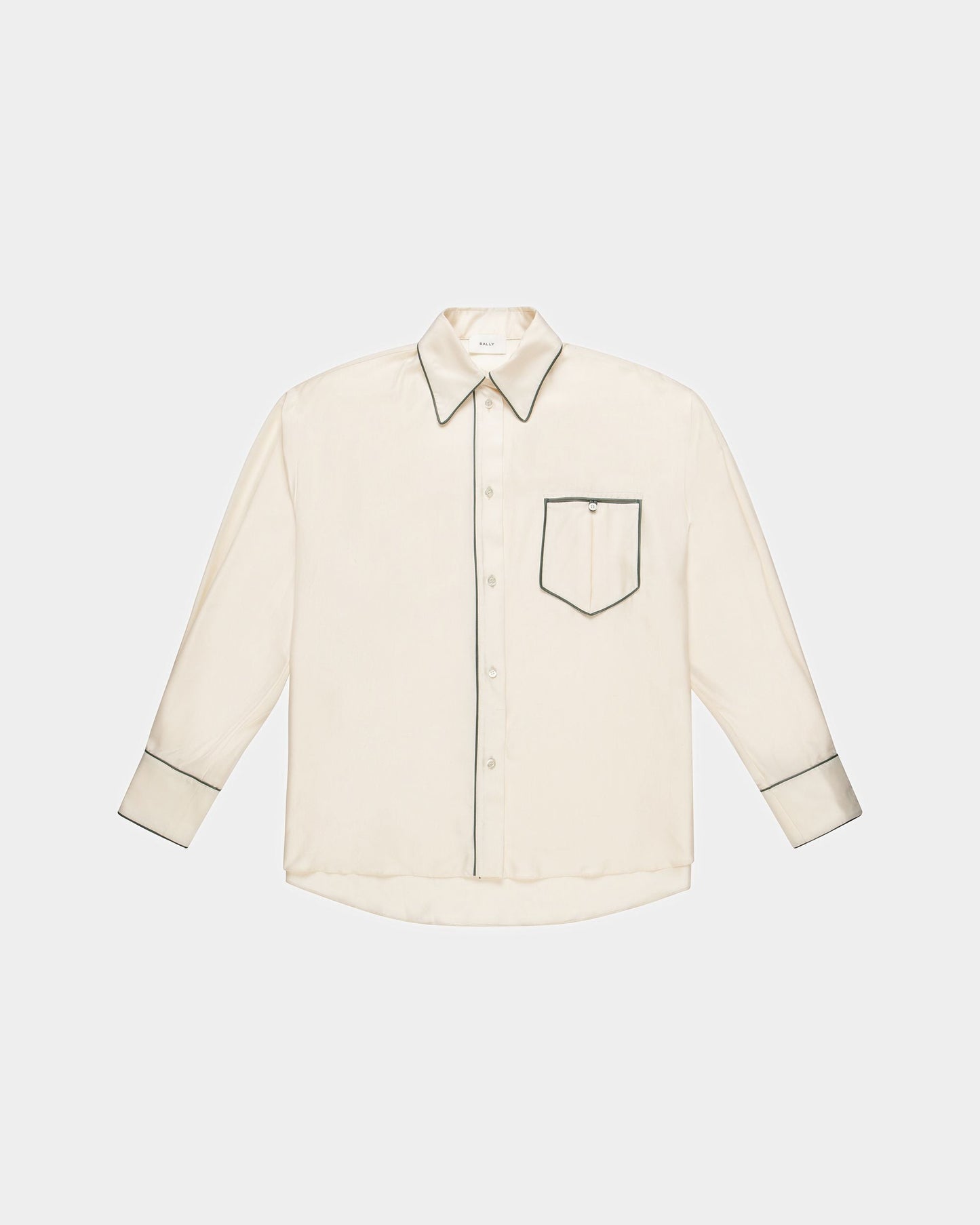 Relaxed Silk Shirt In Bone