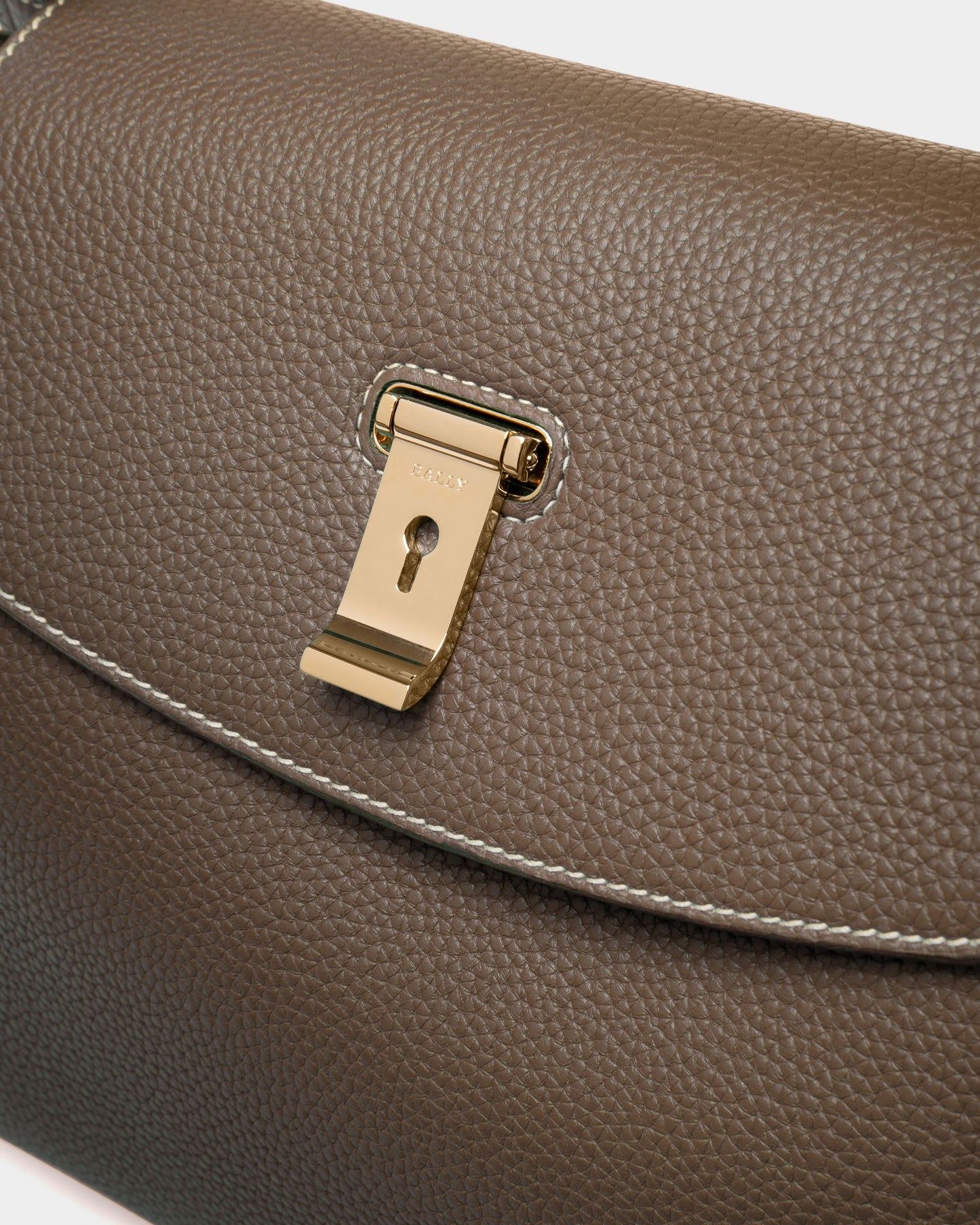 Layka Leather Top Handle Bag In Light Brown