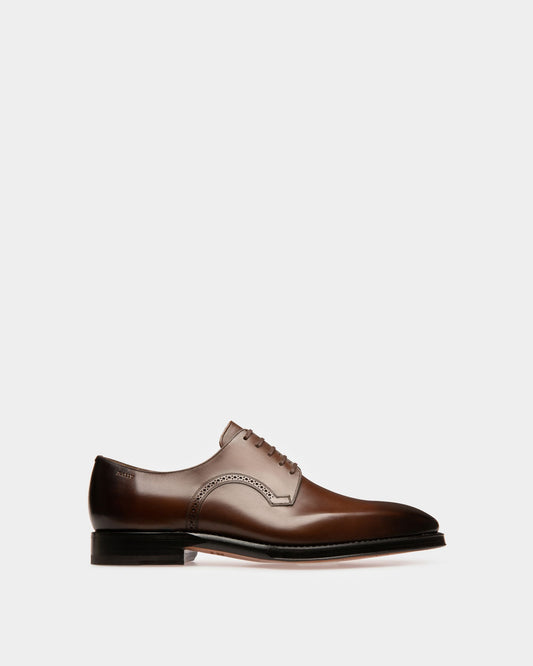 Scamardo Leather Derby Shoes In Brown