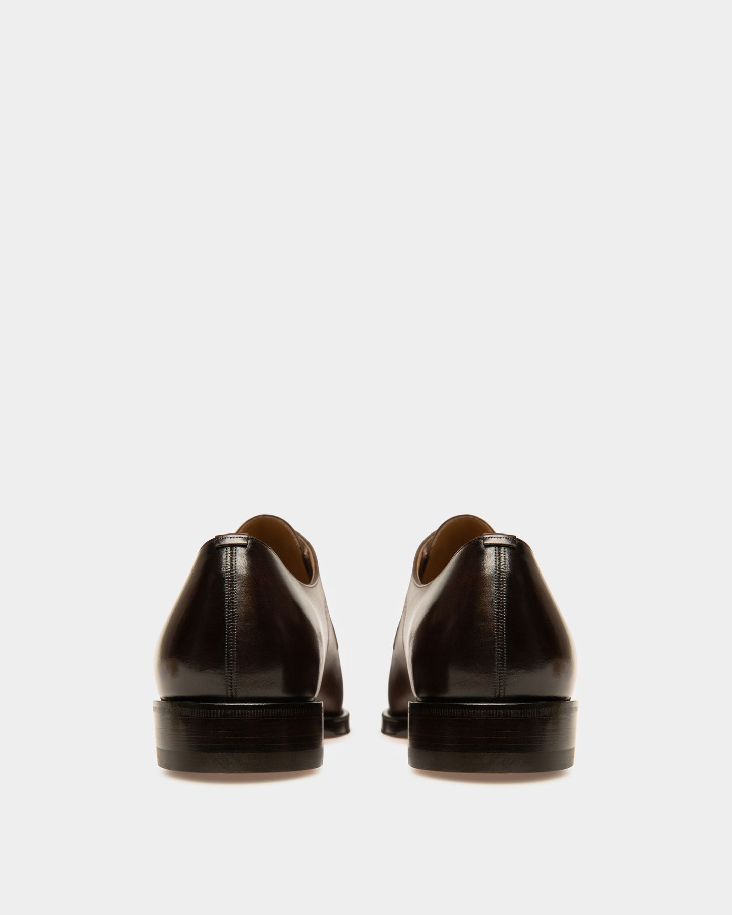 Scamardo Leather Derby Shoes In Brown