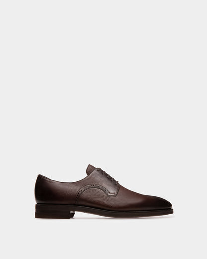 Scrivani Men's Leather Shoe In Coffee