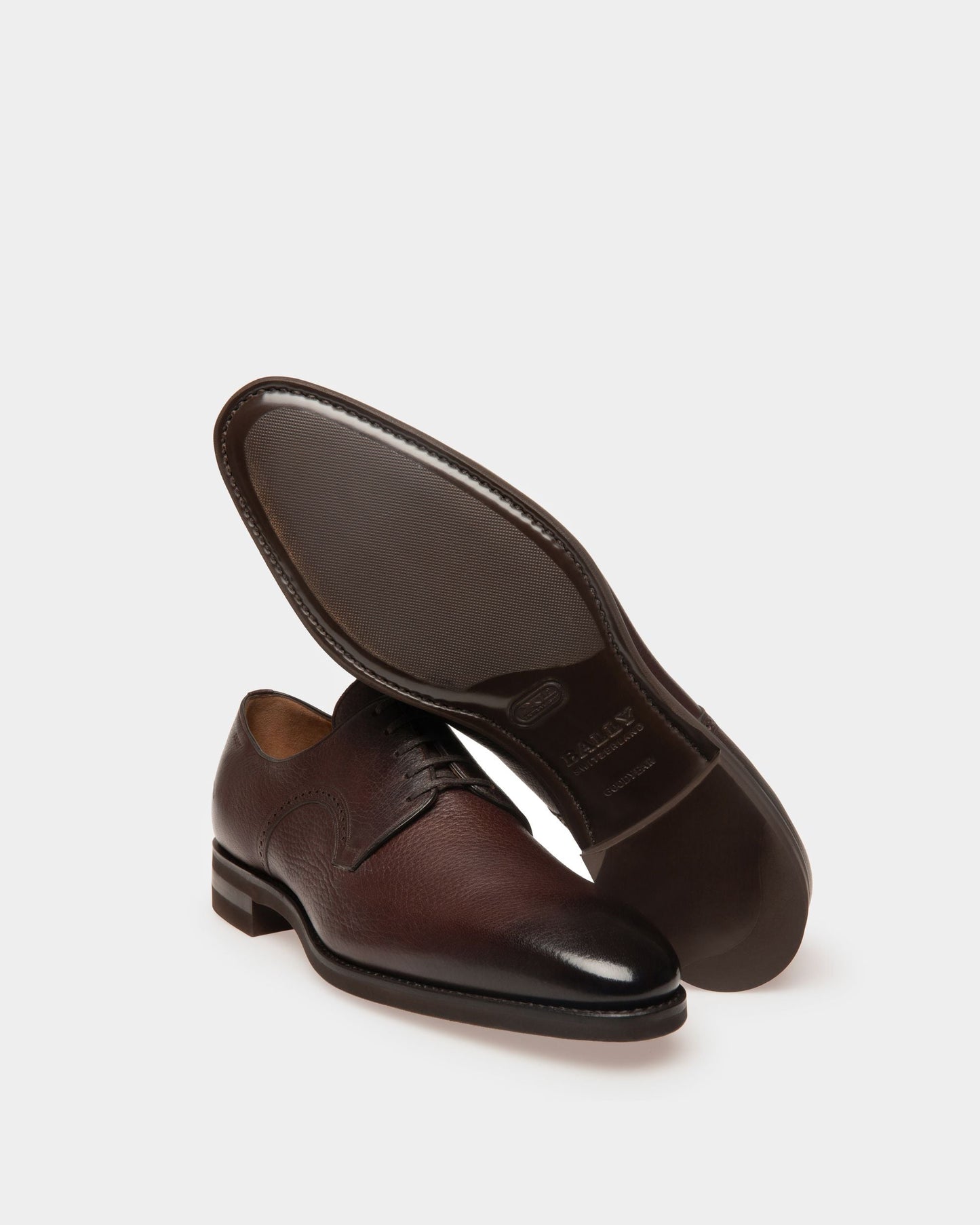 Scrivani Men's Leather Shoe In Coffee