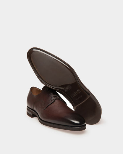 Scrivani Men's Leather Shoe In Coffee
