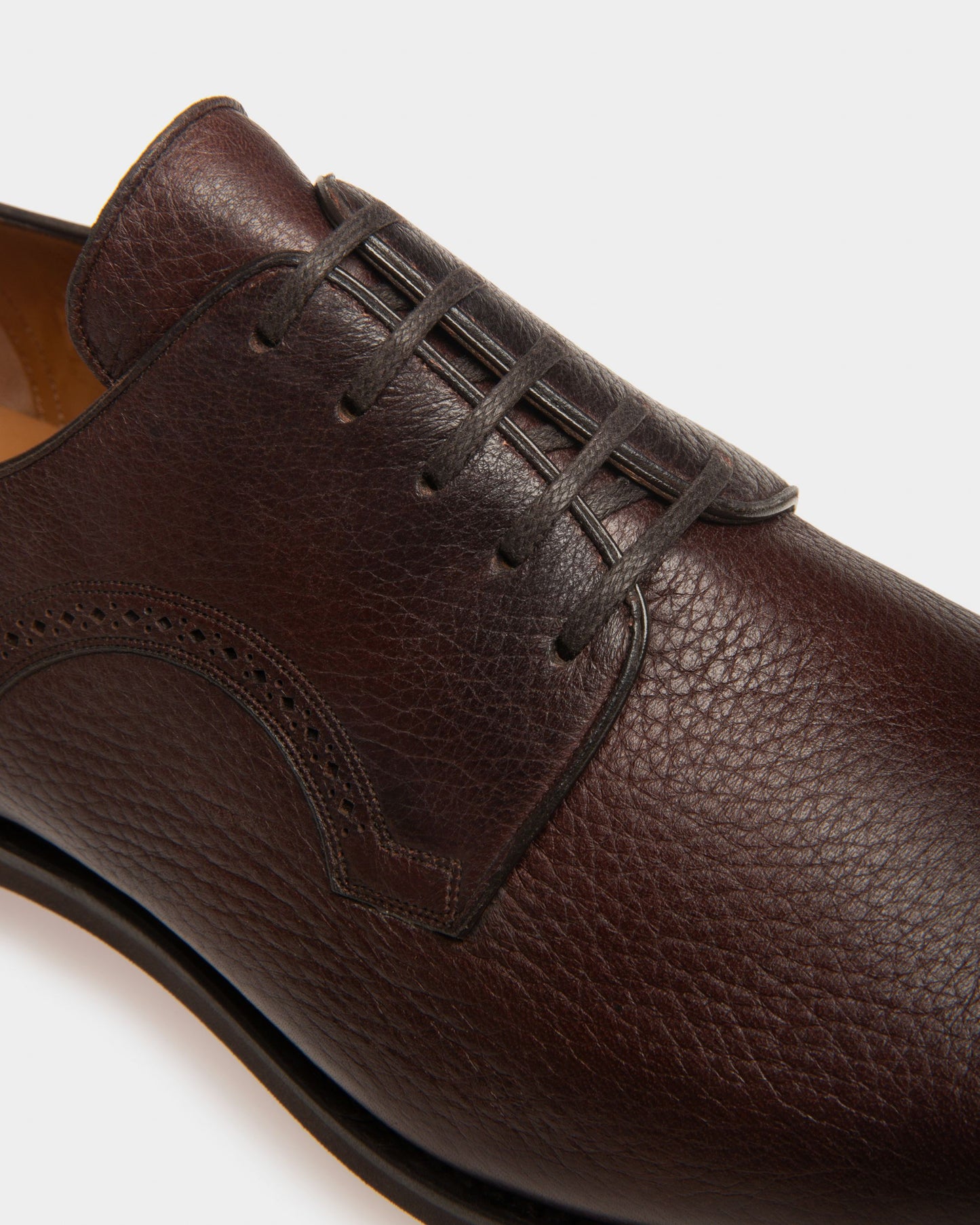 Scrivani Men's Leather Shoe In Coffee