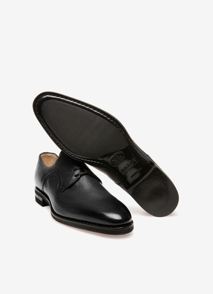 Scribe Novo Derby Shoes In Black Leather