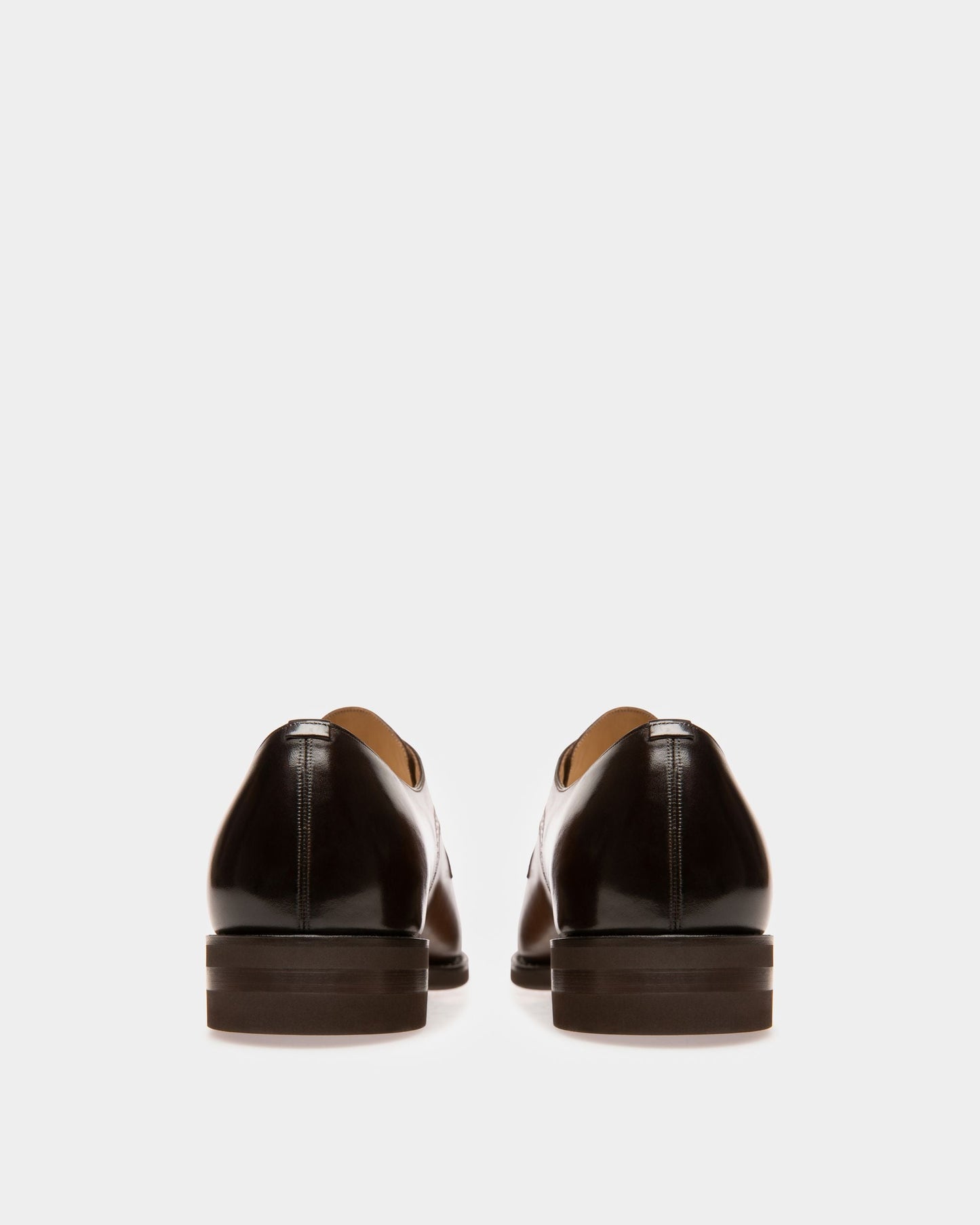 Scribe Novo Derby Shoes In Brown Leather