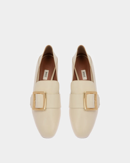 Janelle Women's Calf Leather Slipper In Bone