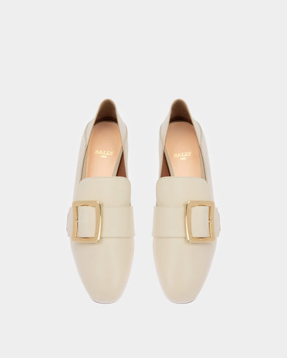 Janelle Women's Calf Leather Slipper In Bone