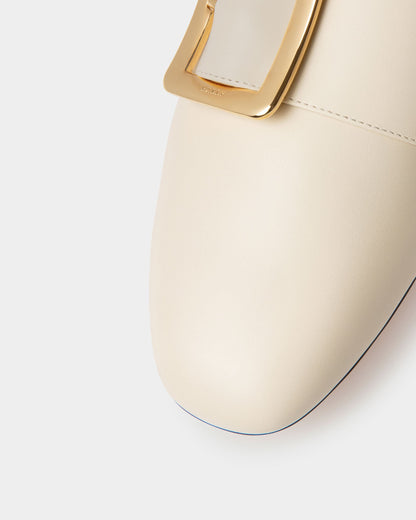 Janelle Women's Calf Leather Slipper In Bone