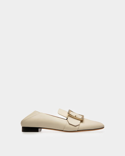 Janelle Women's Calf Leather Slipper In Bone