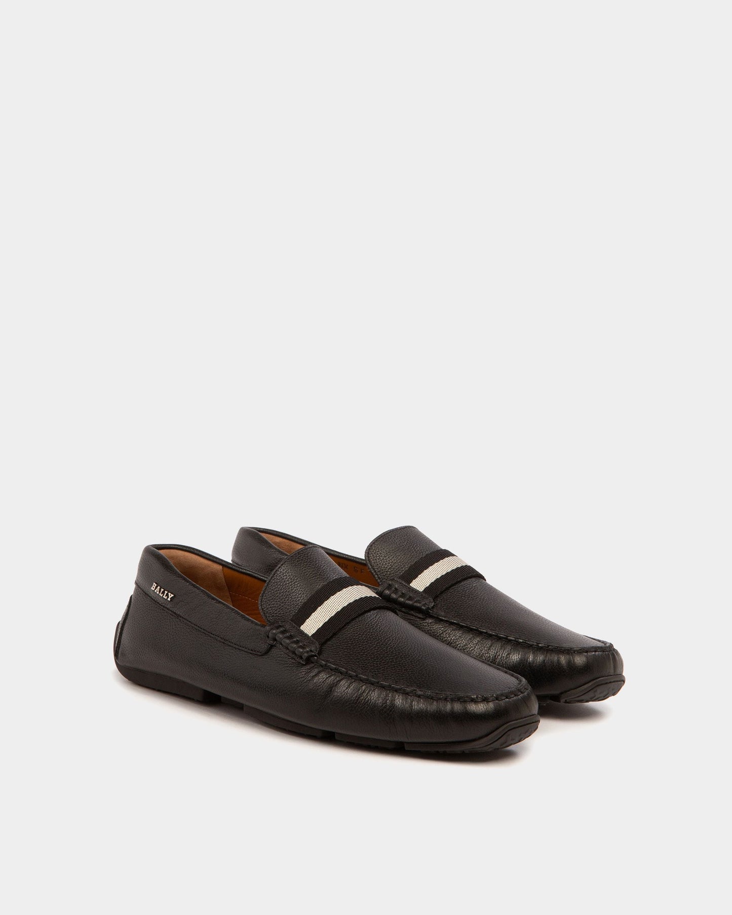 Pilot Drivers In Black Leather And Fabric