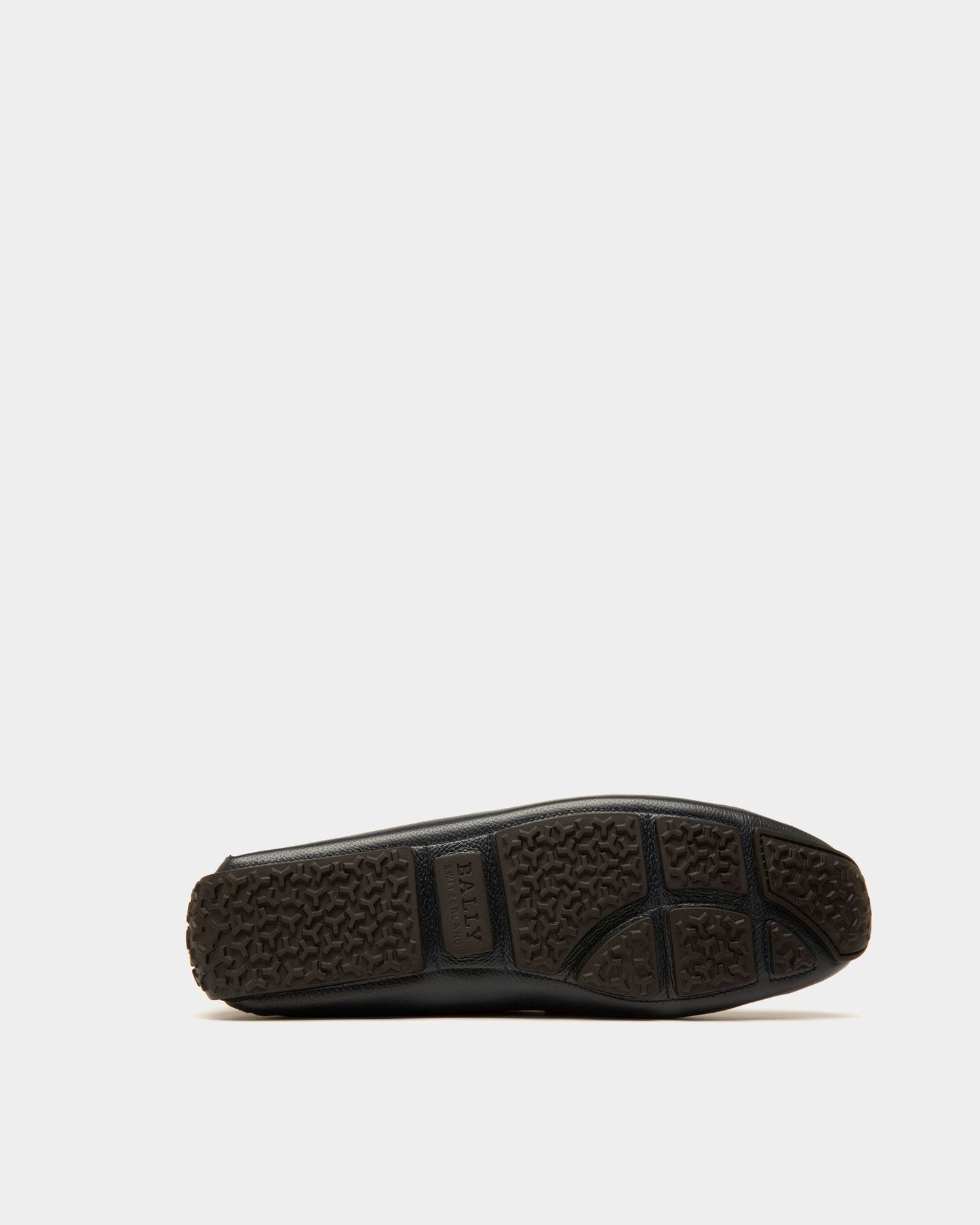 Pilot Drivers In Navy Leather And Fabric