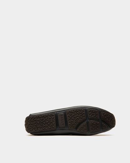 Pilot Drivers In Navy Leather And Fabric