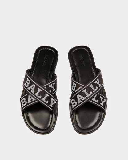 Bonks Fabric & Leather Sandals In Black