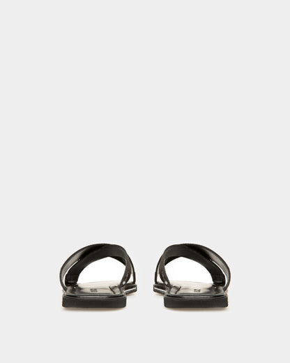 Bonks Fabric & Leather Sandals In Black