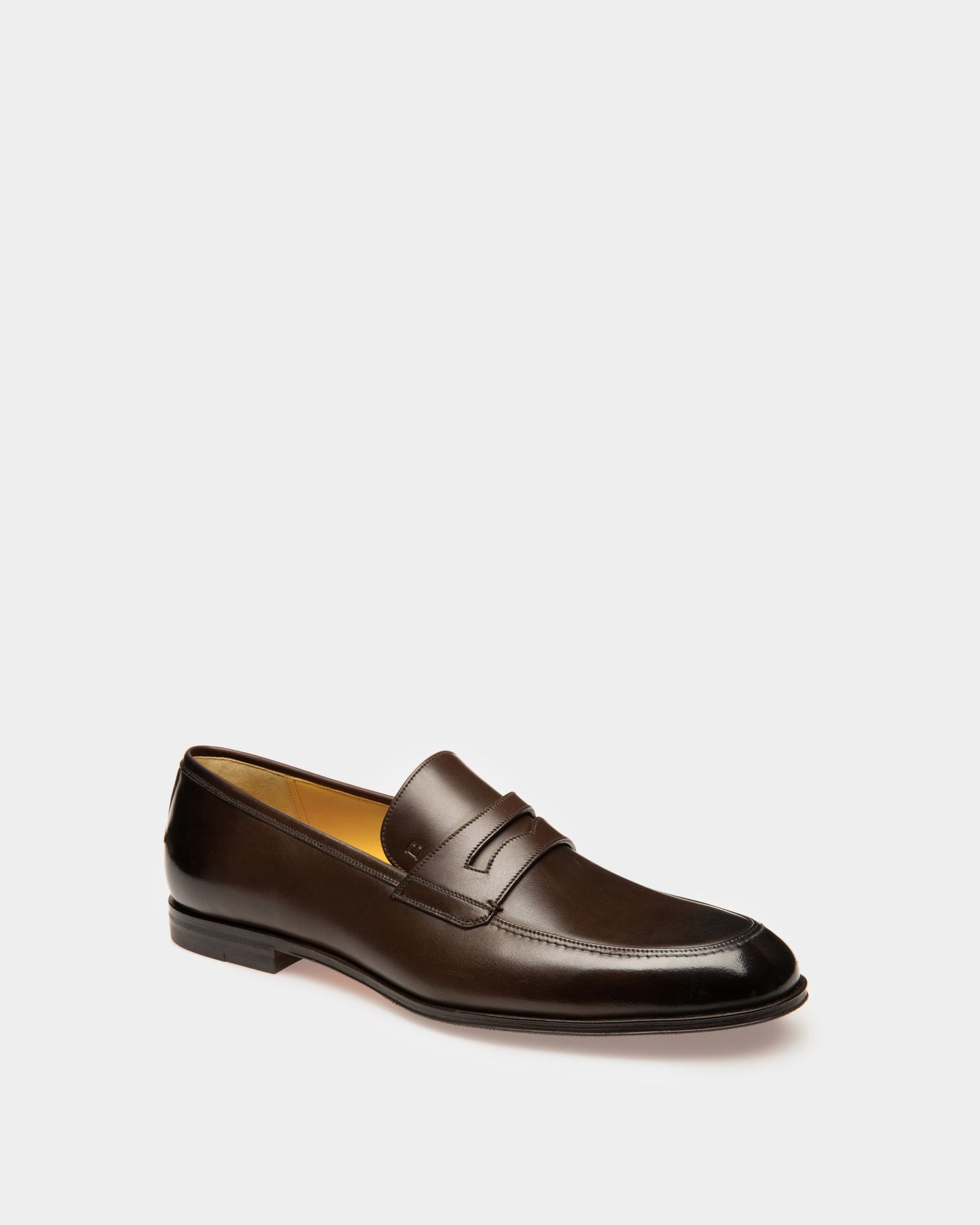 Webb Men's Calf Leather Loafer In Dark Brown