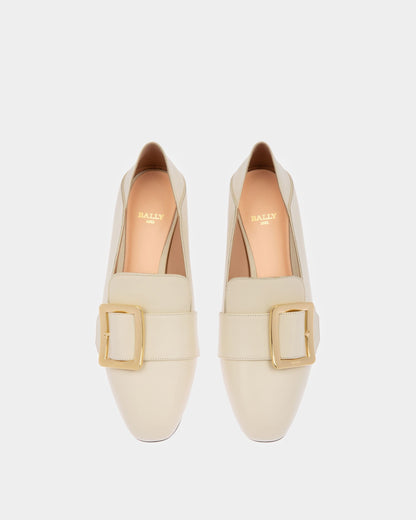 Janelle Women's Calf Leather Pump With 40Mm Heel In Bone