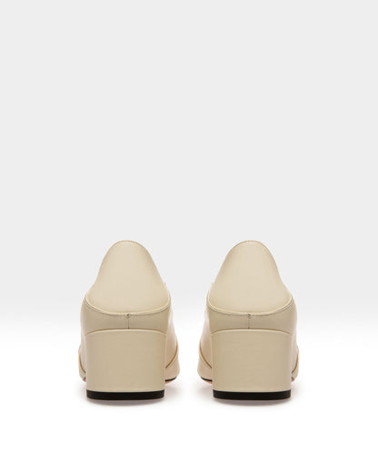 Janelle Women's Calf Leather Pump With 40Mm Heel In Bone