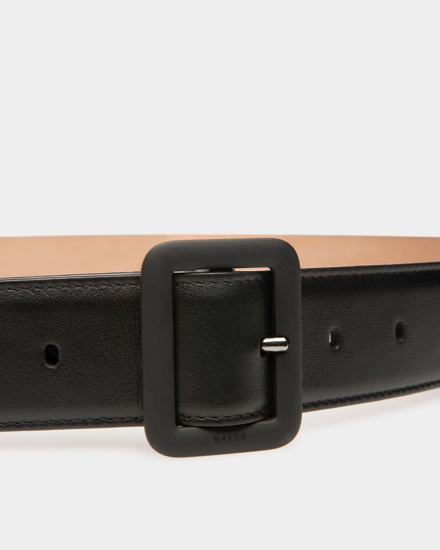 Janelle Leather 35mm Belt In Black