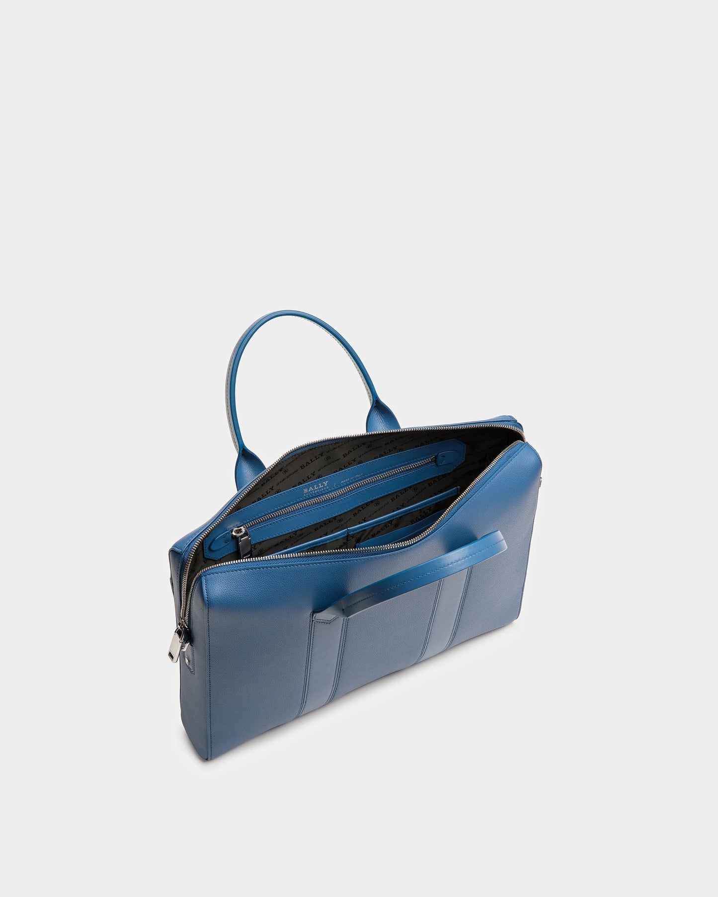 Elter Leather Business Bag In Blue Neon