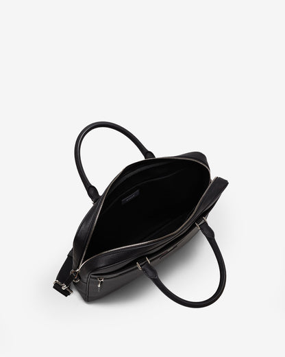 Men's Black Leather Business Bag