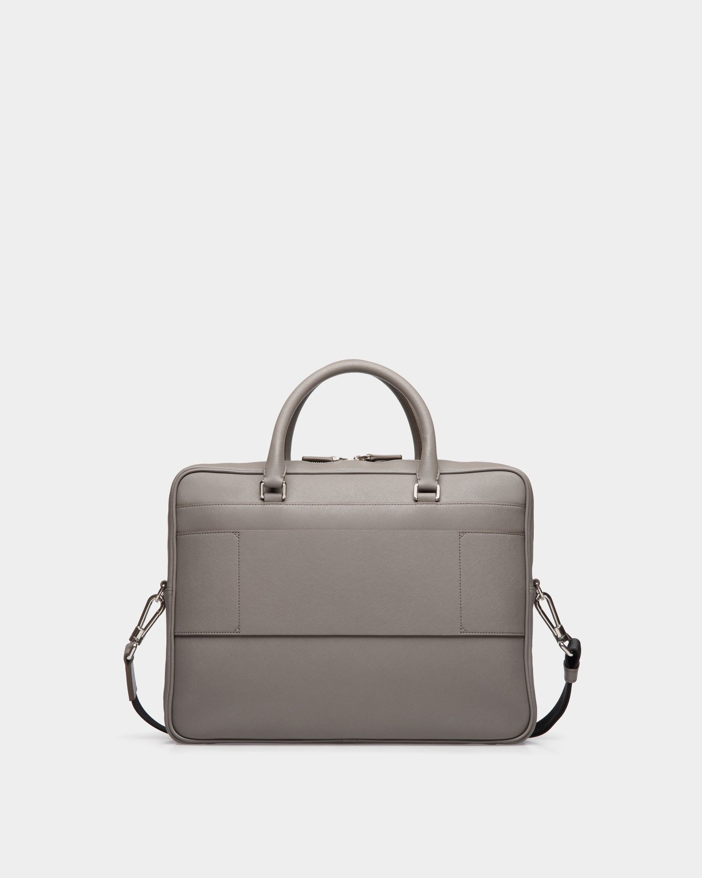 Briefcase in Beige Embossed Leather