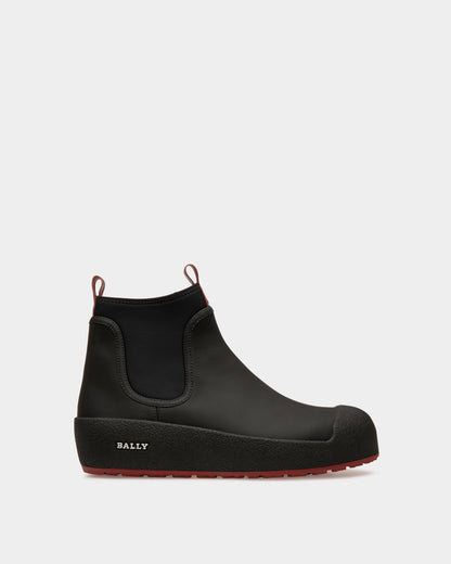 Bally Curling Booties In Black Leather