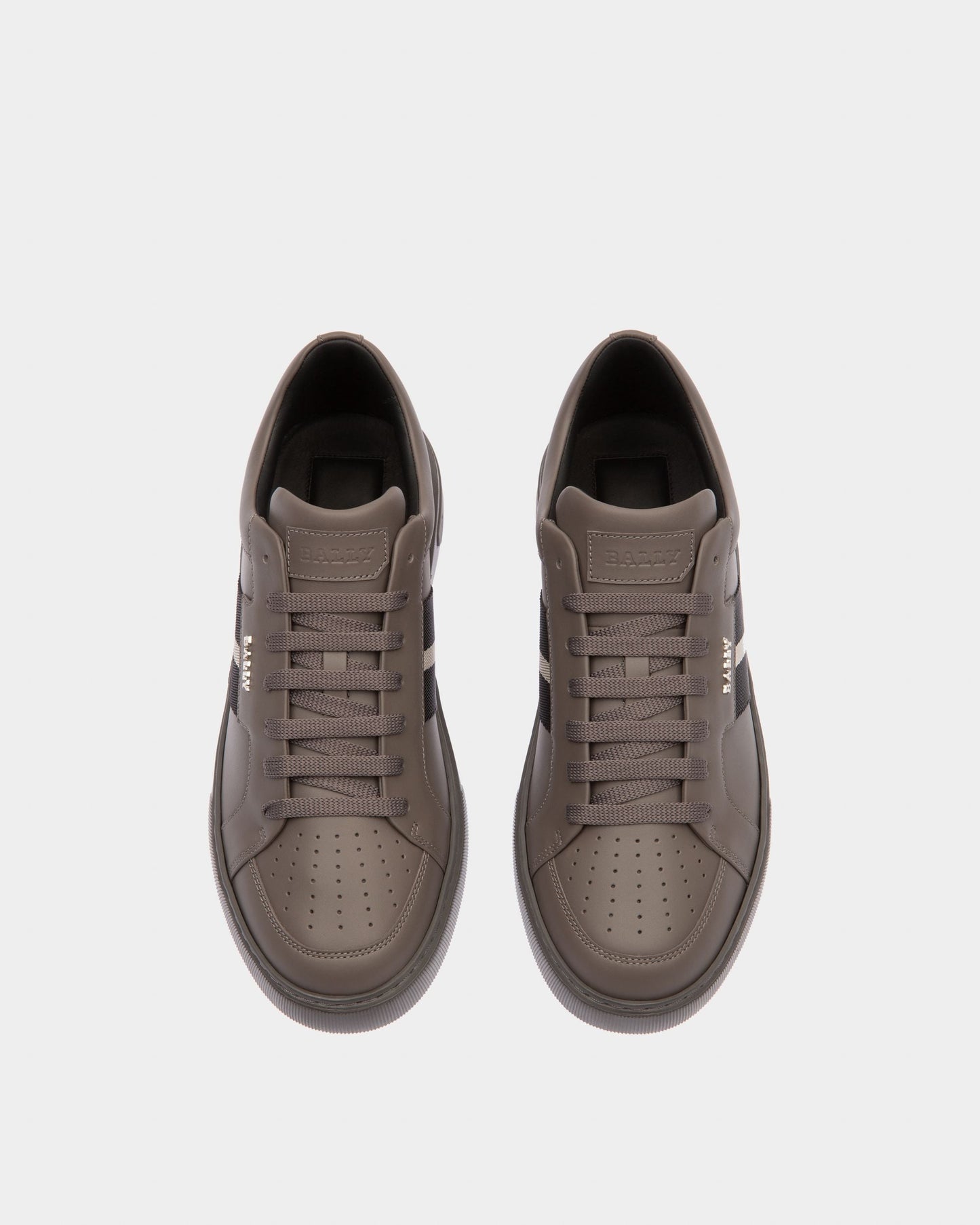 Moony Leather Sneakers In Dark Mineral