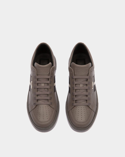 Moony Leather Sneakers In Dark Mineral